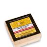 Image of a French Brie Double Crème cheese product from The Cheese Guy. Highlights 'Grass-fed Cows in Normandy,' 'Vegetarian Enzymes,' and 7.8 oz weight on a black and yellow label.