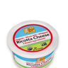 Image of The Cheese Guy Organic Whole Milk Whipped Ricotta Cheese, a white cheese in a white round container, showing the brand logo, 'Ricotta Cheese' product name, and attributes like '3 Simple Ingredients' and 'Grass-Based Milk'.