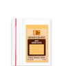 Image of The Cheese Guy Smoky Gouda Slices, in a white plastic bag with red stripes, showing the brand logo, 'Smoky Gouda Slices' product name, and attributes like 'All Natural' and 'Vegetarian'.