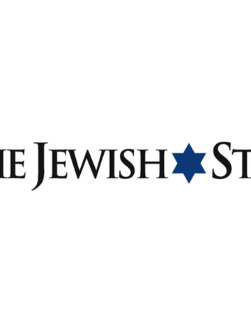 The Jewish Star logo: Serif text with a blue Star of David on a light background.