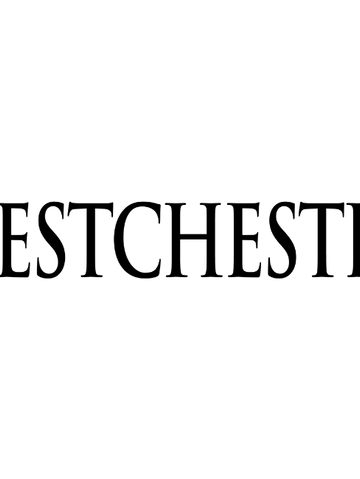 WESTCHESTER logo: Dark gray, shadowed text on a transparent background.