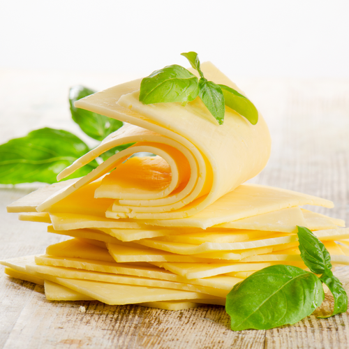 The Cheese Guy Sliced Kosher Cheeses with Basil Leaves