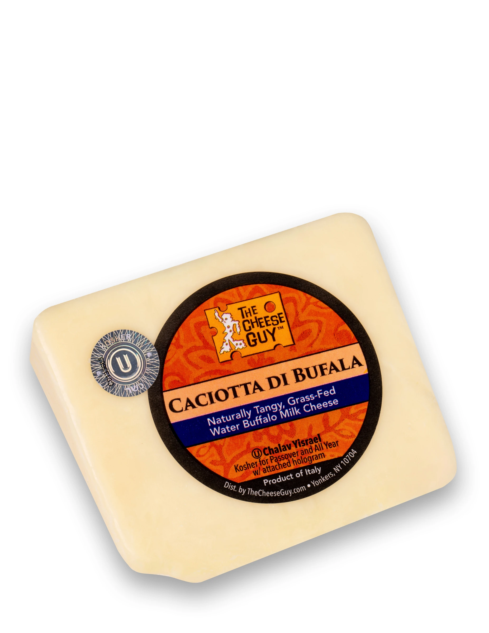 The Cheese Guy Caciotta di Bufala, Naturally Tangy, Grass-Fed, Water Buffalo Milk Cheese, Chalav Yisrael, Kosher for Passover and All Year Round