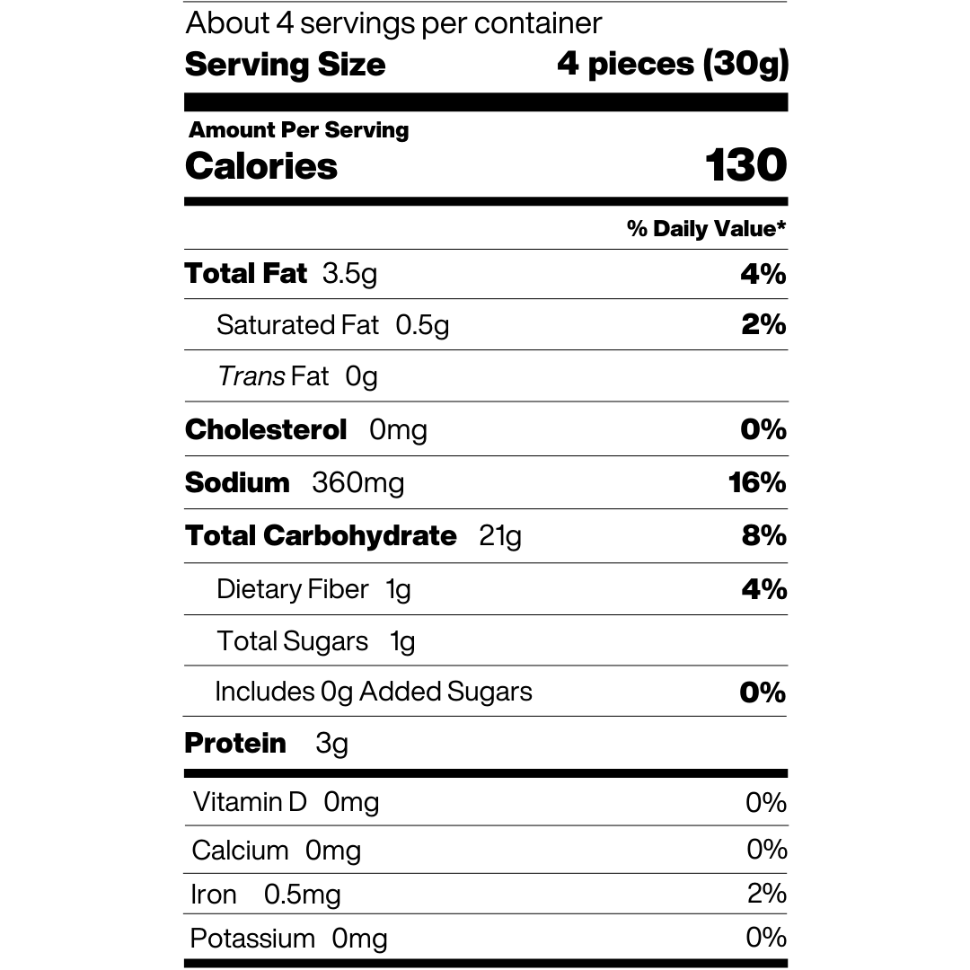 Classic Breadsticks Nutrition Facts