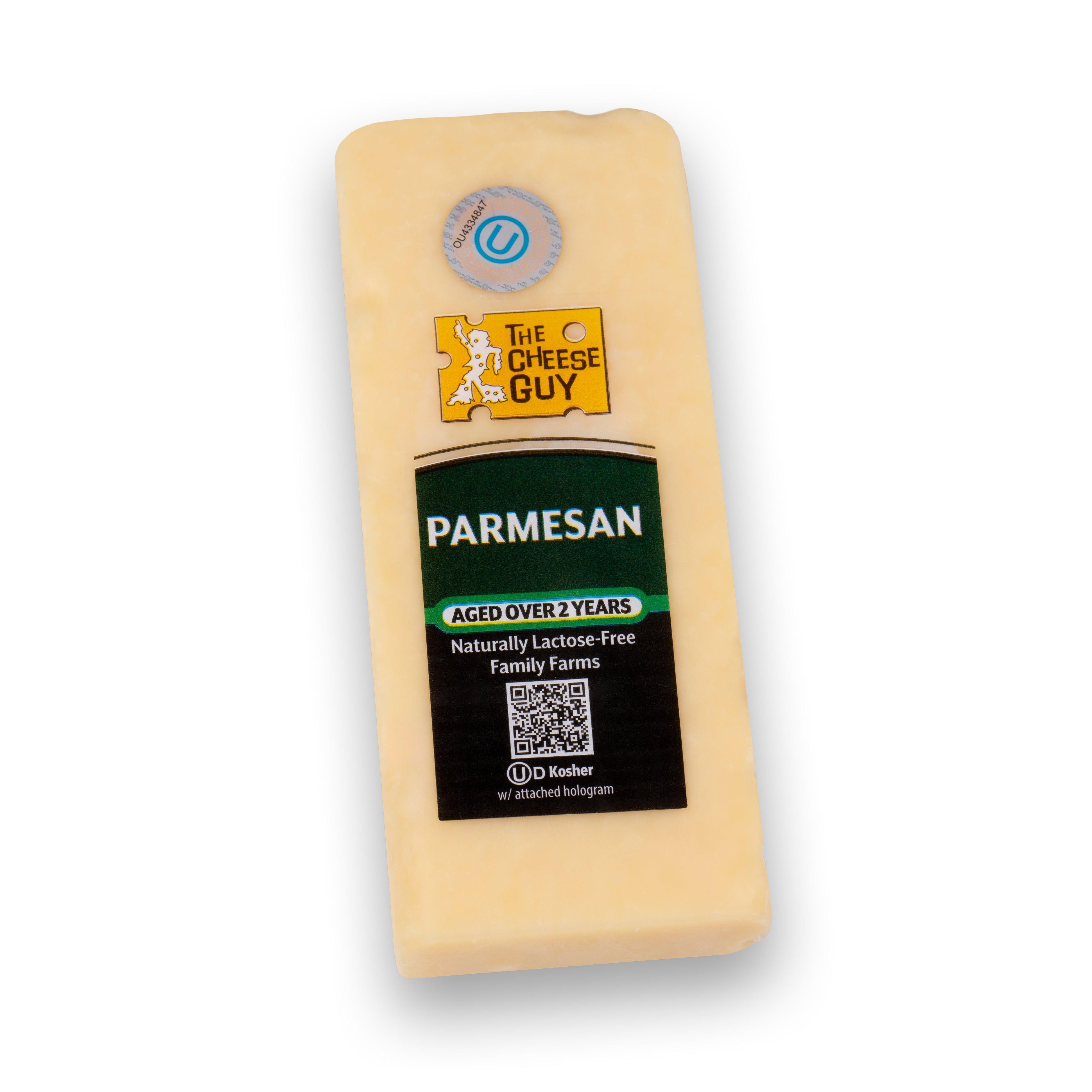 The Cheese Guy Parmesan Cheese, matured over two years to unveil a full-bodied flavor of sweetness and nuttiness.