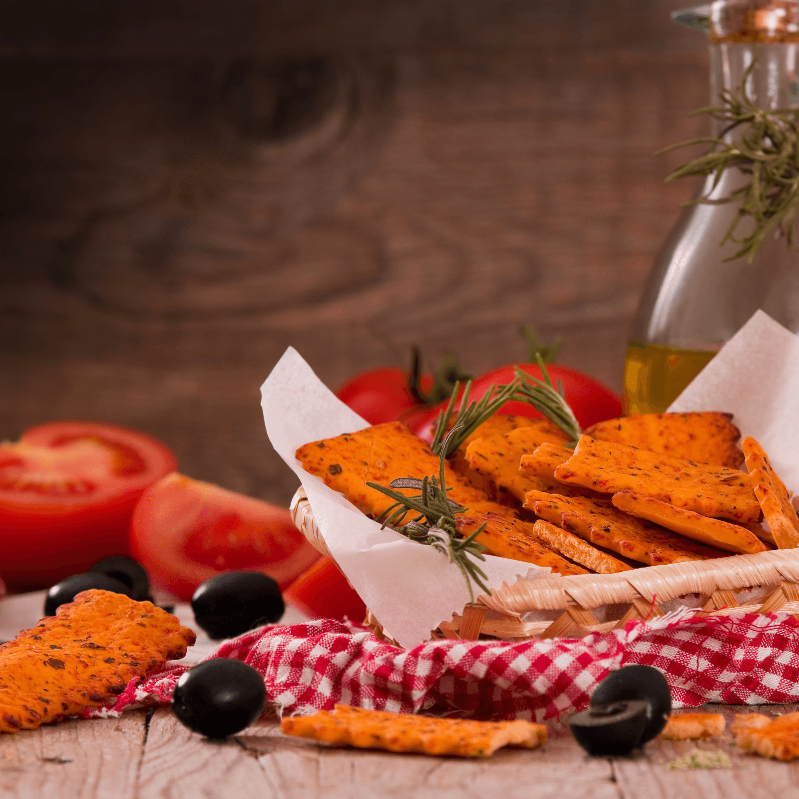 Rustic Italian Crackers, Tomato