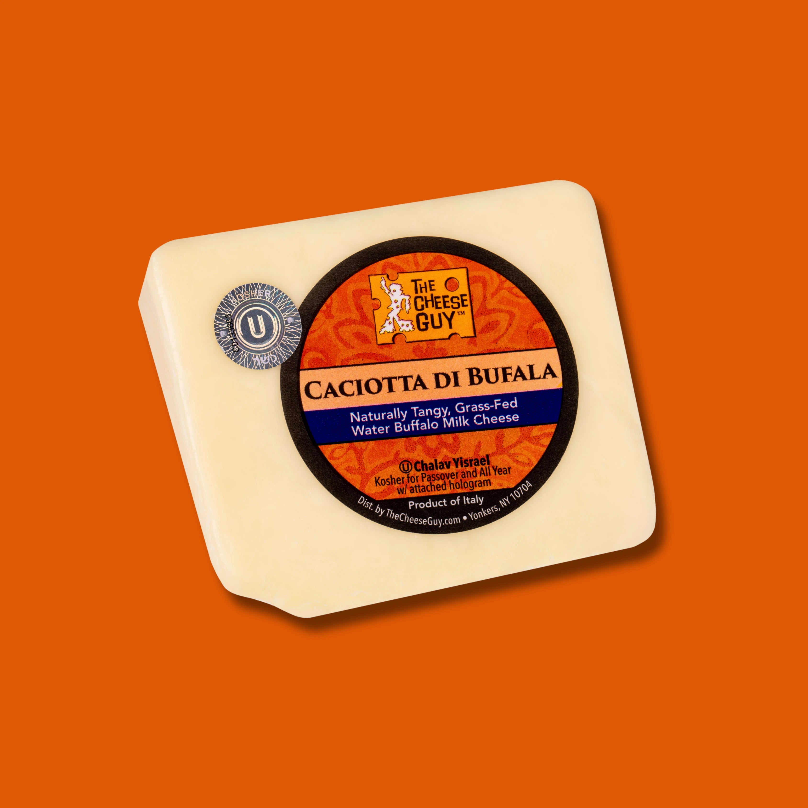 The Cheese Guy Caciotta di Bufala, Naturally Tangy, Grass-Fed, Water Buffalo Milk Cheese, Chalav Yisrael, Kosher for Passover and All Year Round