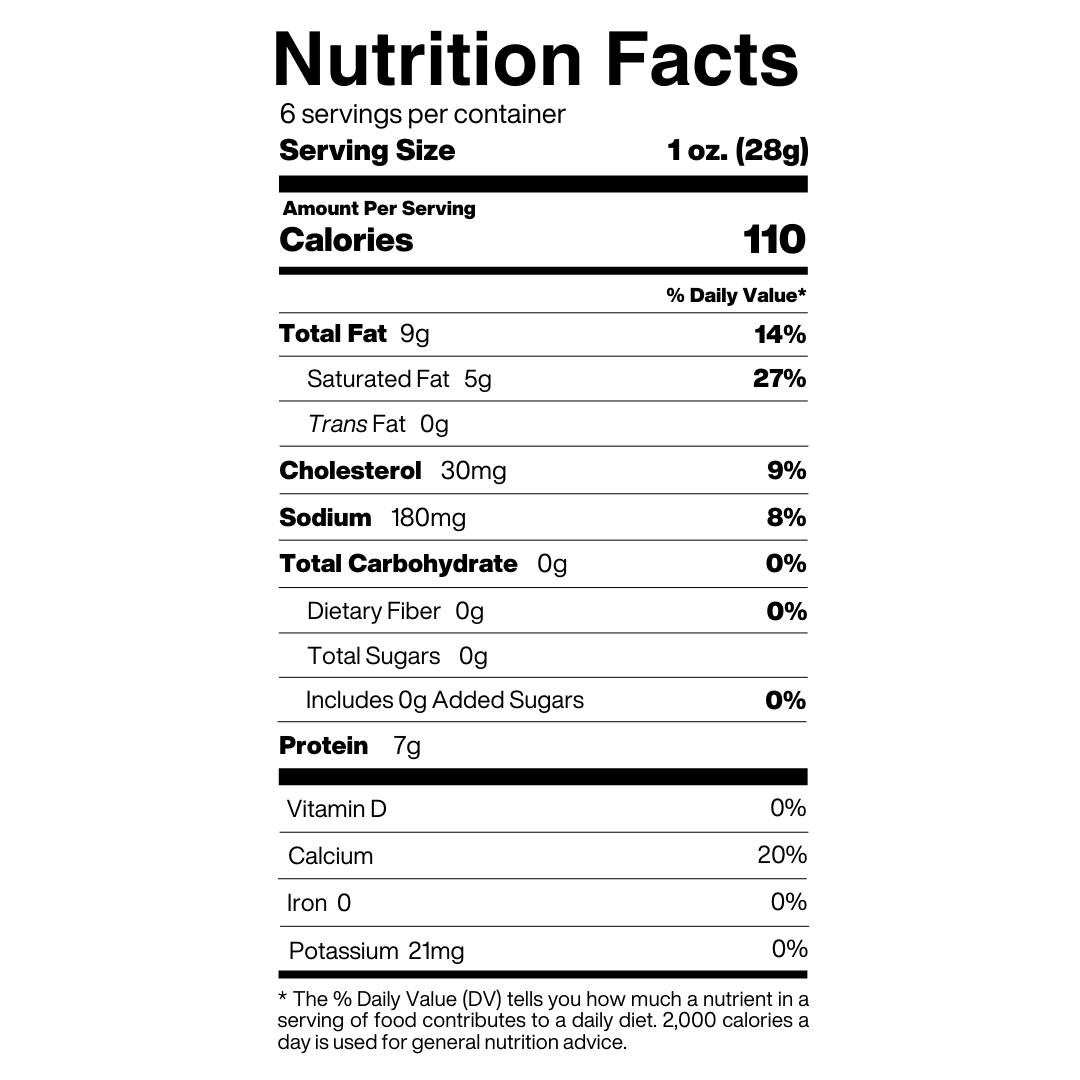 Cheddar Cheese Slices Nutrition Facts