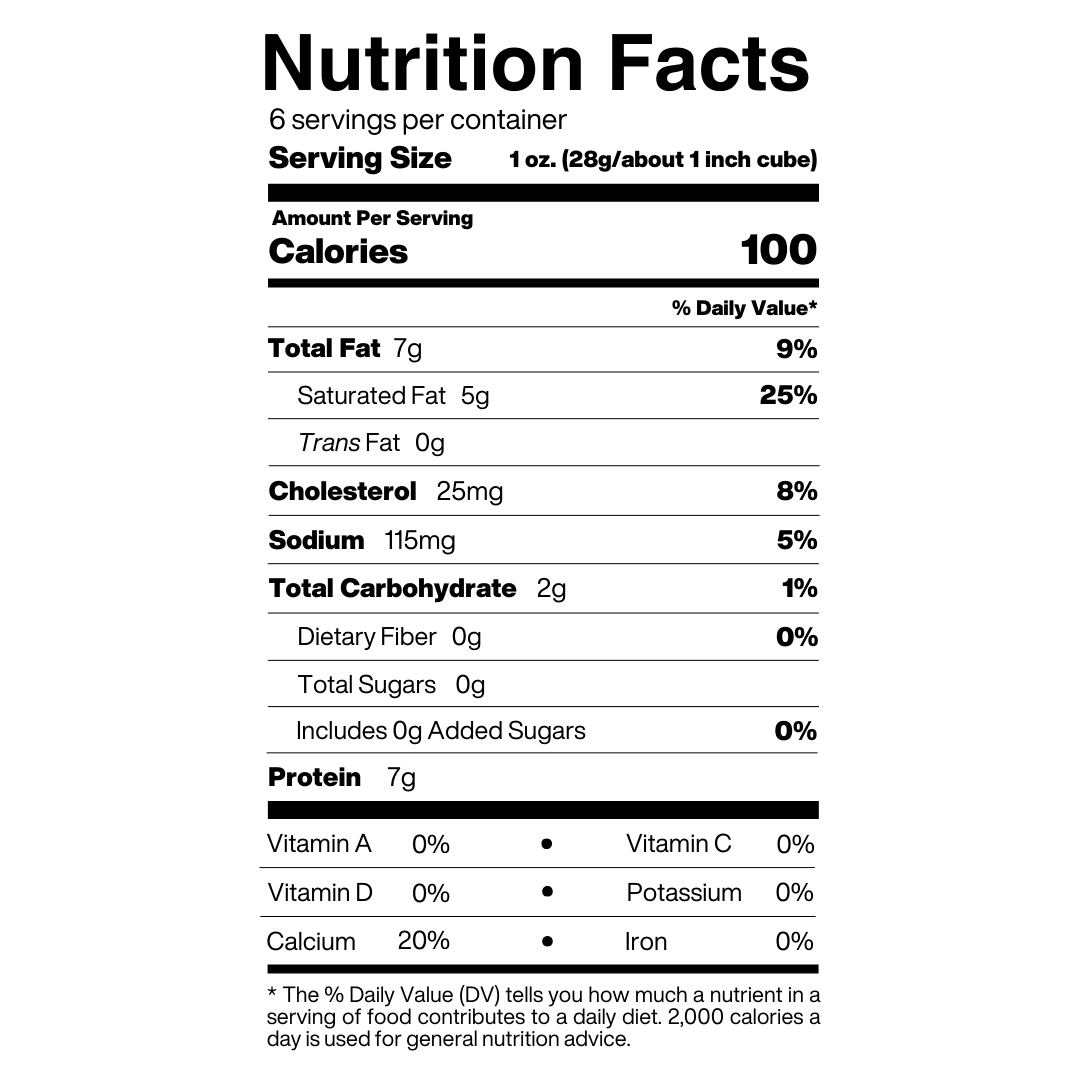 Goat Mozzarella Nutrition Facts