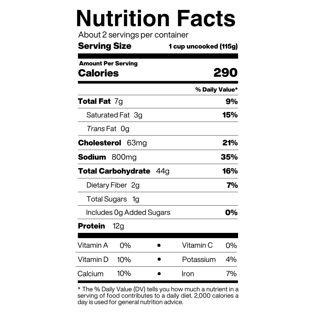 Ravioli Mushroom and Truffle Nutrition Facts