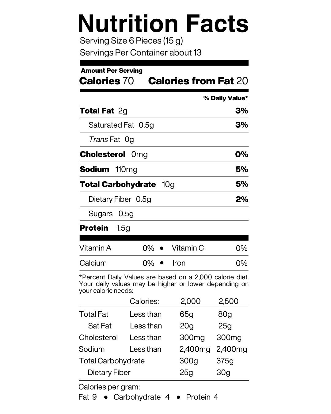 The Cheese Guy Rustic Italian Crackers Nutrition Facts