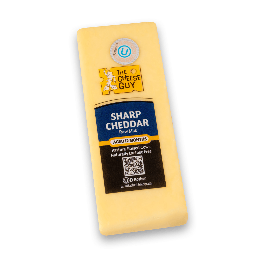 The Cheese Guy Sharp Cheddar Raw Milk Aged 12 Months Pasture-Raised Cows Naturally Lactose Free