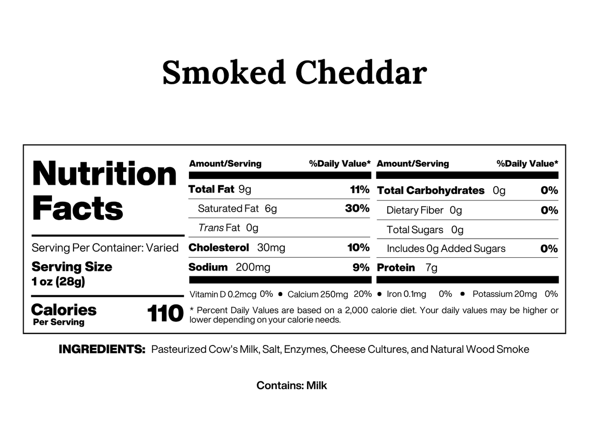 Cheddar Strength Names Cheddar, Smoked – The Cheese Guy